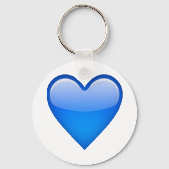 Llavero Corazón azul - Emoji (Anverso)
