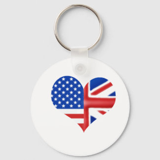 Llavero Corazón británico-estadounidense