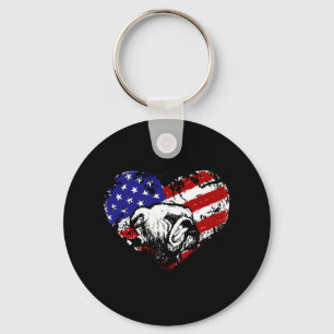 Llavero corazón bulldog