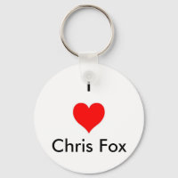 Corazón Chris Fox Keychain [Blanco; Estilo 2]