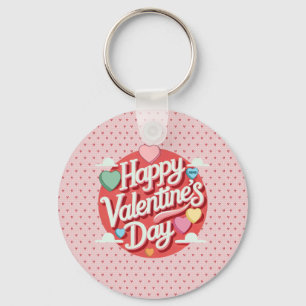 Llavero Corazón colorido del día de San Valentín
