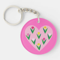 Corazón con tulipanes.