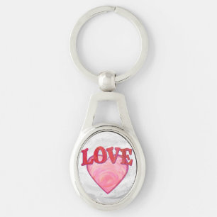 Llavero Corazón de amor rosado bonito