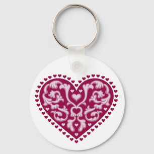 Llavero Corazón de arte folclórico - Keychain