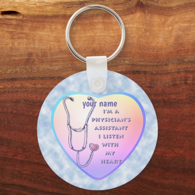 Llavero Corazón de asistente médico (Anverso)