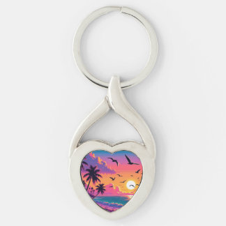 Llavero Corazón de Atardecer