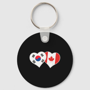 Llavero Corazón de bandera coreana canadiense para Corea d