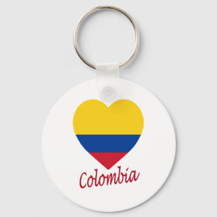 Llavero Corazón de bandera de Colombia