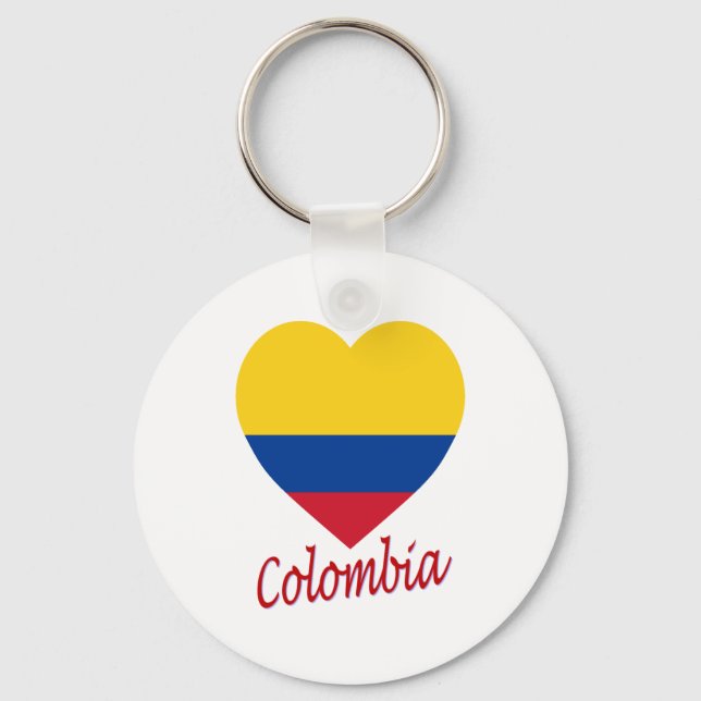 Llavero Corazón de bandera de Colombia (Anverso)