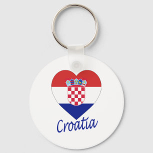 Llavero Corazón de bandera de Croacia