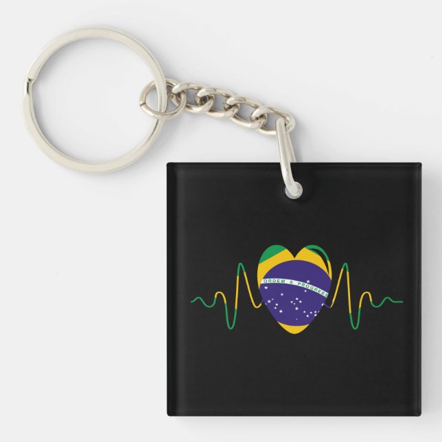 Llavero Corazón de Brasil (Frente)