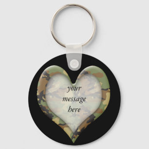 Llavero Corazón de camuflaje
