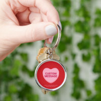 Corazón de conversación de personalizado rosa rojo