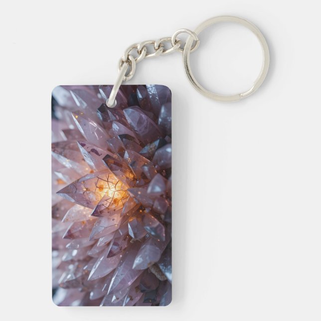 Llavero Corazón de cristal radiante (Atrás)