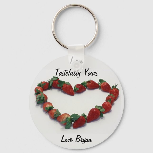 Llavero Corazón de fresa (Anverso)