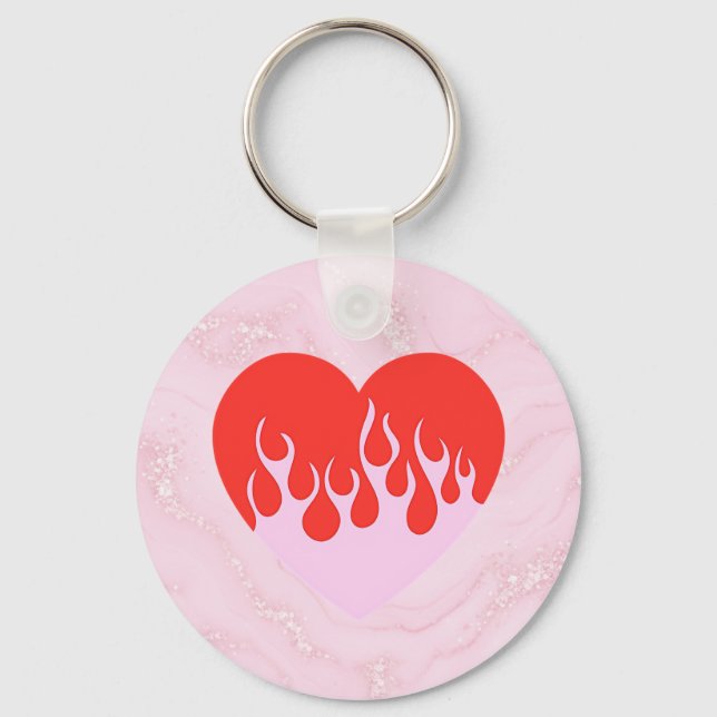 Llavero Corazón de Fuego (Anverso)