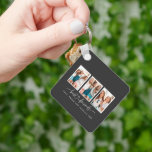 Llavero Corazón de guiones lindo moderno fotos de los mejo<br><div class="desc">Corazón de guiones lindo moderno multifoto mejores amigos triptydon regalo</div>