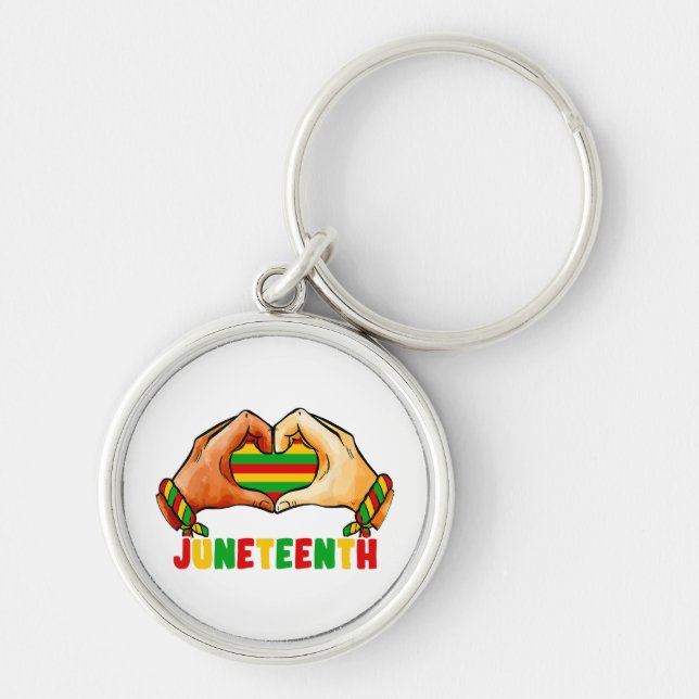 Llavero Corazón de Juneteenth  (Frente)