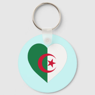 Llavero Corazón de la bandera de Argelia