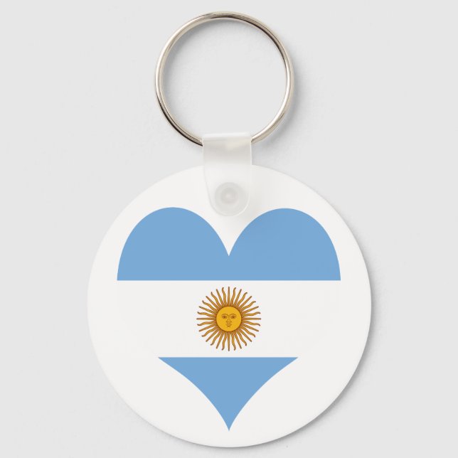 Llavero Corazón de la bandera de Argentina (Anverso)
