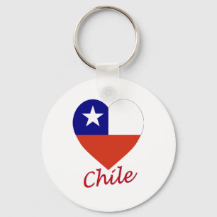 Llavero Corazón de la bandera de Chile