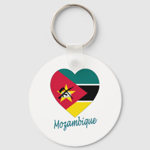 Llavero Corazón de la bandera de Mozambique