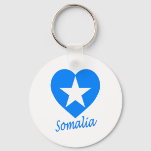 Llavero Corazón de la bandera de Somalia