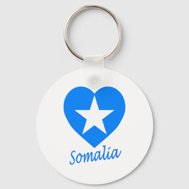 Llavero Corazón de la bandera de Somalia (Anverso)