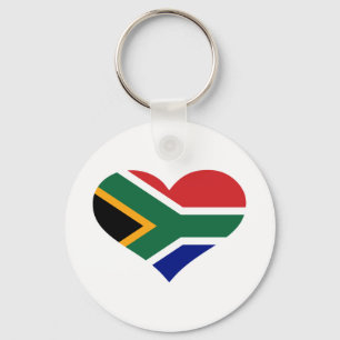 Llavero Corazón de la bandera de Sudáfrica