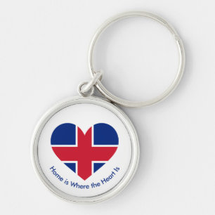 Llavero Corazón de la bandera del Reino Unido - Regalo de