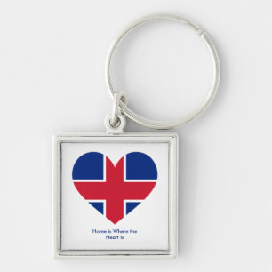 Llavero Corazón de la bandera del Reino Unido - Regalo de