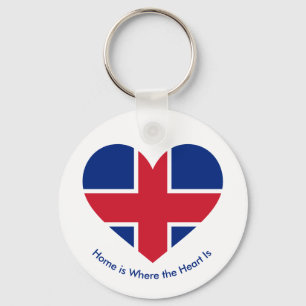 Llavero Corazón de la bandera del Reino Unido - Regalo de