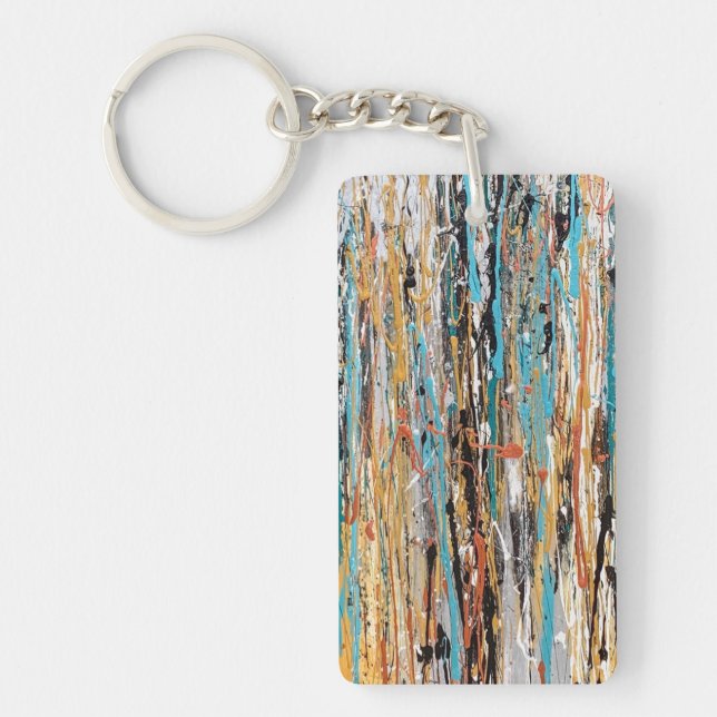 Llavero Corazón de la cadena de claves del oro (Frente)