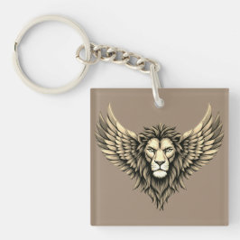 Llavero Corazón de león colorido