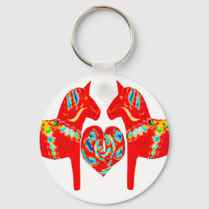 Llavero Corazón de los caballos w de Dala del sueco