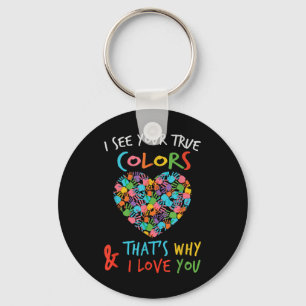 Llavero Corazón De Manos Veo Tus Verdaderos Colores Por Es