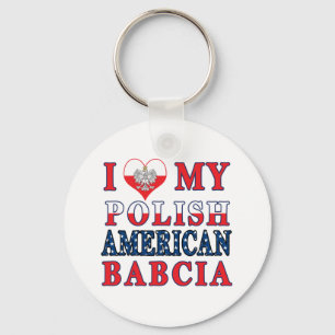 Llavero Corazón de mi Babcia polaca estadounidense