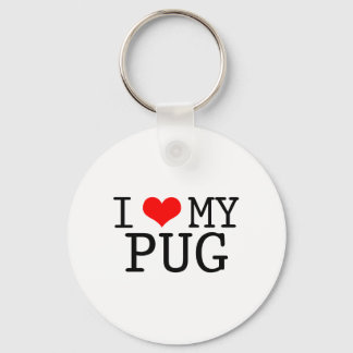 Llavero Corazón de mi pug