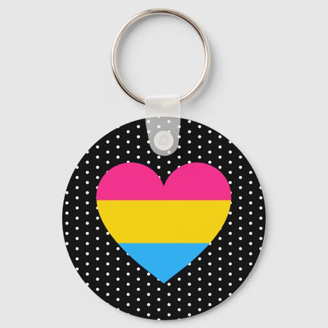 Llavero Corazón de orgullo pansexual (Anverso)