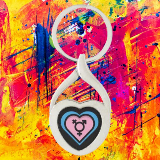 Llavero Corazón de Orgullo Trans (Subido por el creador)
