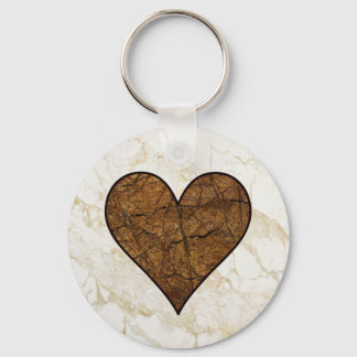 Llavero Corazón de Piedra Rústica