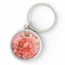 Corazón de pintura de flores en miniatura de época