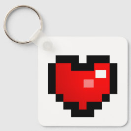 LLAVERO CORAZÓN DE PÍXEL