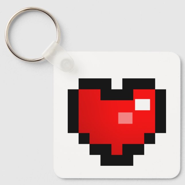 LLAVERO CORAZÓN DE PÍXEL (Anverso)