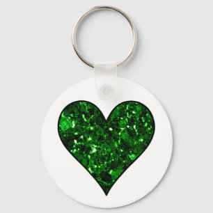 Llavero Corazón de remo verde esmeralda