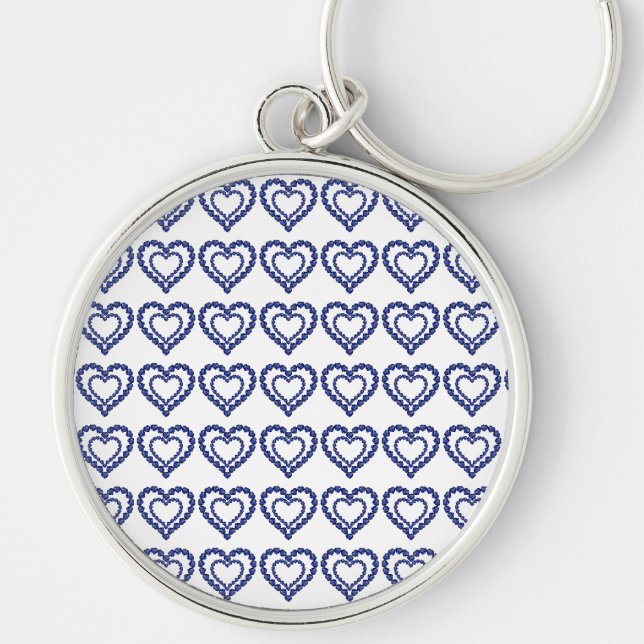 Llavero Corazón de zafiro azul (Frente)