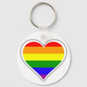Llavero Corazón del arco iris del orgullo gay