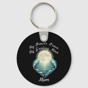 Llavero Corazón del Océano Guiando Luna Mamá