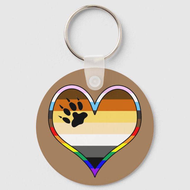 Llavero Corazón del Orgullo del Oso (Anverso)
