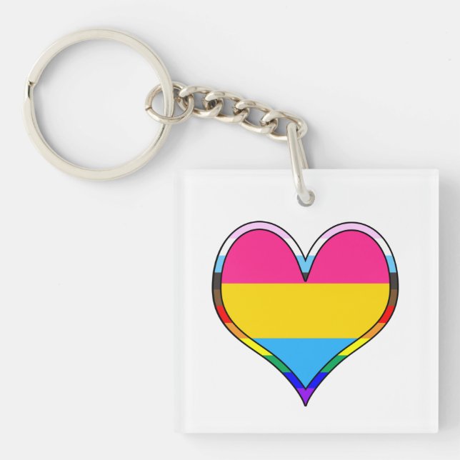 Llavero Corazón del Orgullo Pan (Frente)